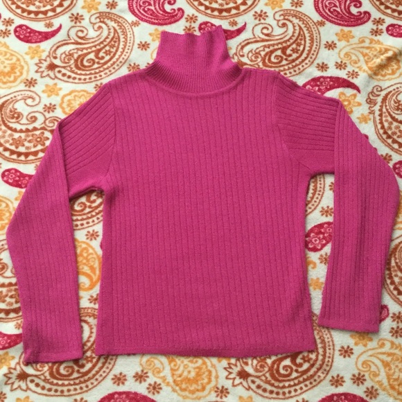 Adorable pink turtleneck sweater