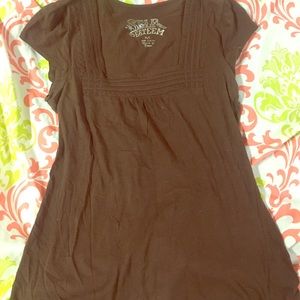 Brown short sleeved top