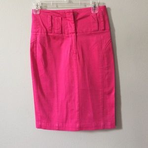 Hot pink Guess pencil skirt