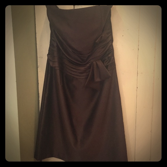 Brown strapless dress, size 14 - Picture 1 of 2