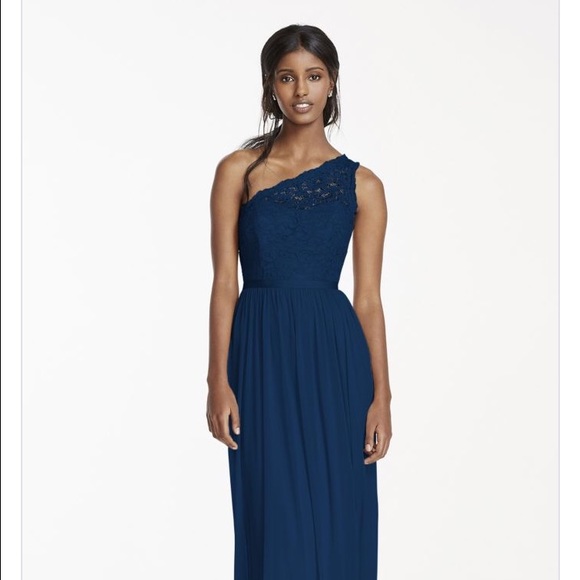 Long Shoulder Lace Bridesmaid Dress/David's bridal - Picture 2 of 2