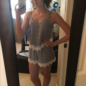 Beautiful Blue Lace Romper