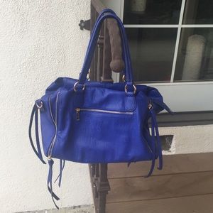 Cobalt blue slouchy handbag