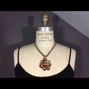 Chico's Grouped Crystal Medallion Necklace