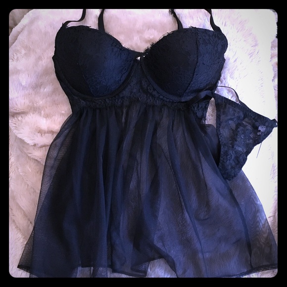 VS lace and chiffon sexy intimate set NWT