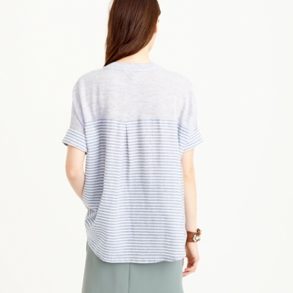 J. Crew - Mixed Media Top