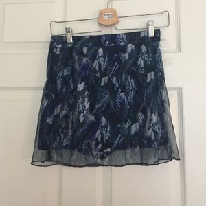 LF skirt/short blue palm