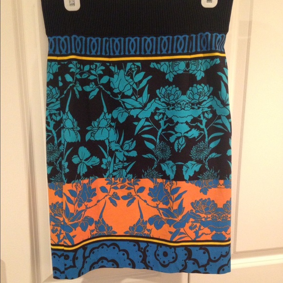 Anthropologie floral pencil skirt