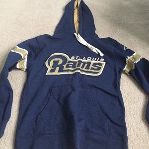 St Louis Rams hoodie.