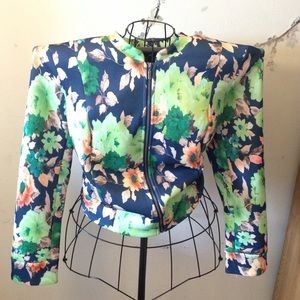 Floral blazer. NEVER WORN.