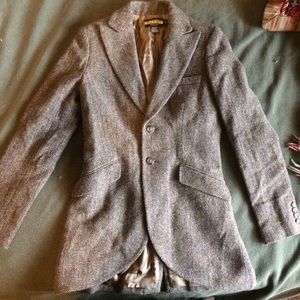 Rugby Blazer Equestrian Tweed Long Jacket Wool