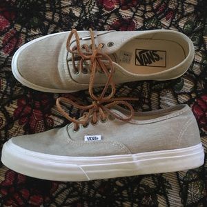 Vans with leather laces