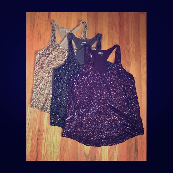 Express Sequin Tank Tops - Picture 1 of 2