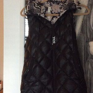 Soul cycle quilted reversible vest