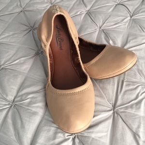 Lucky Brand Rose gold/tan leather flats