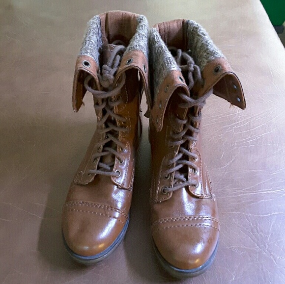 Brown Combat Boots - image 1