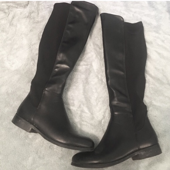 Knee high vegan leather boots