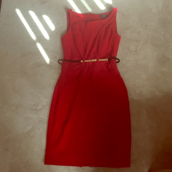 Xoxo 1/2 Red Dress with Belt