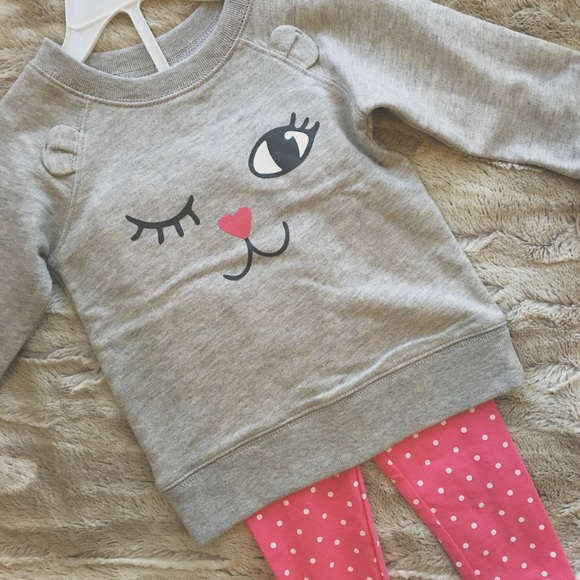 🎉HP!🎉{baby girl 🌸} Carter's Cat Eye 2 Piece Set