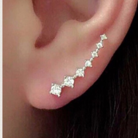 MORE COMING! Rhinestone earrings ear climbers - Picture 2 of 3