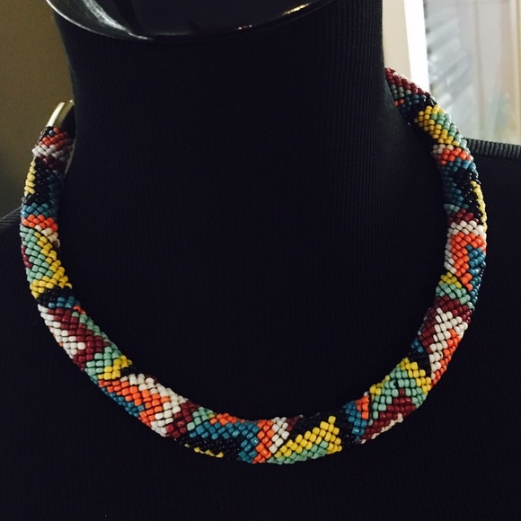 Multi-color beaded necklace