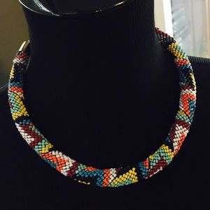 Multi-color beaded necklace