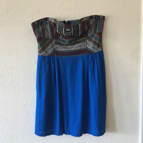 Strapless mini dress