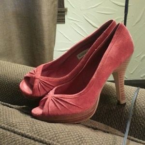 Steve Madden Suede Open Toe Heels