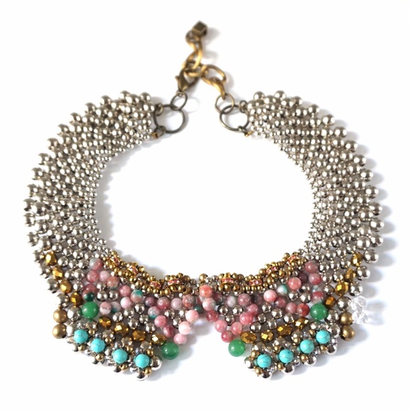 Anthropologie statement bead collar necklace