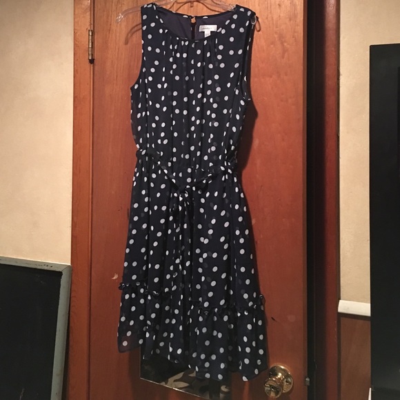Navy polka dot dress