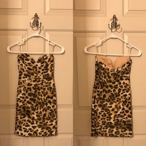 Animal print mini dress