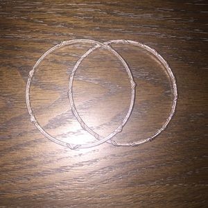 White gold bangles