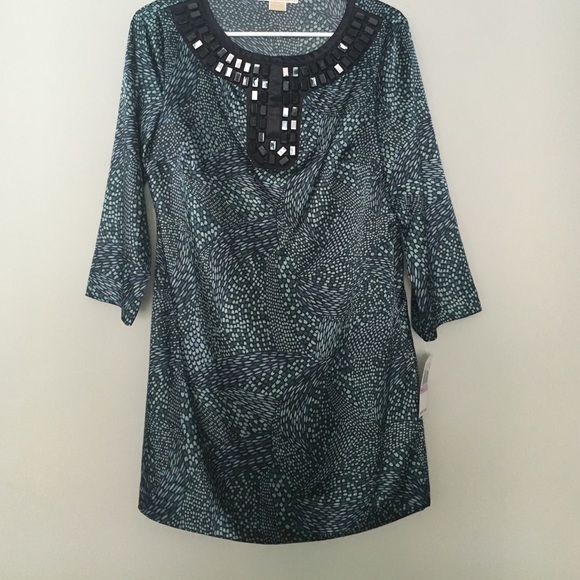 Michael Kors blue and green dress