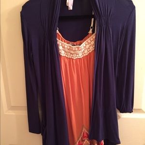 Orange tribal print dress. Gently used.