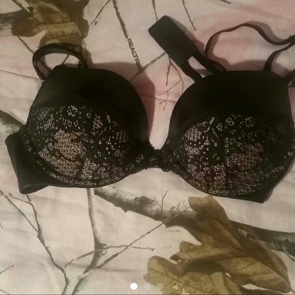 Vs leather and lace bra