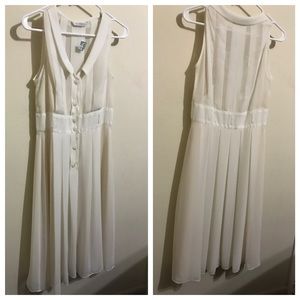 Black Halo white sleeveless dress