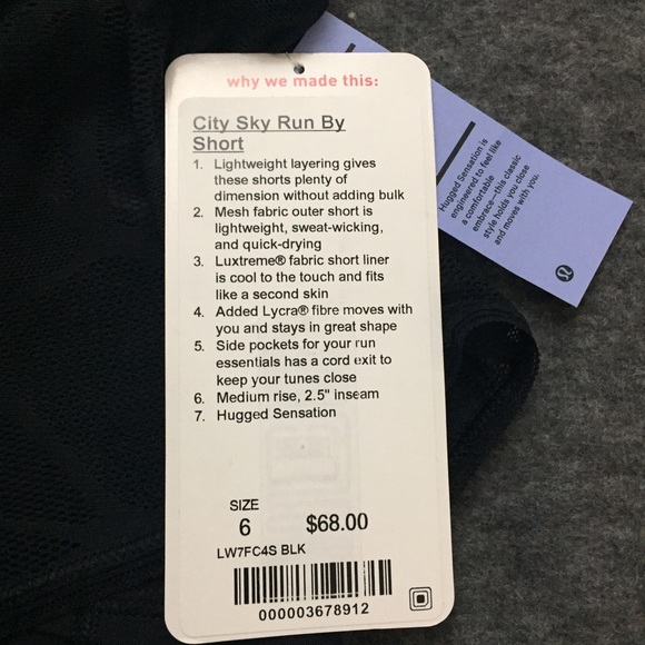 lululemon city sky run by short - Picture 4 of 4