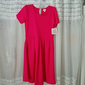 NWT Lularoe Amelia hot pink QUILTED rare