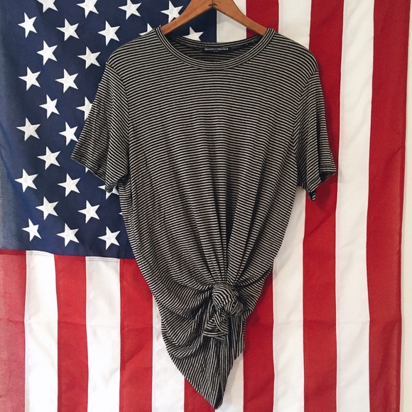 Brandy Melville Over-Sized Striped Tee