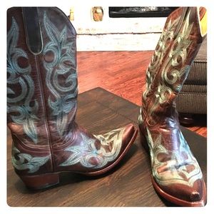 REDUCED! Old Gringo Diego Rust and Turquoise boots