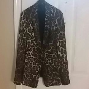 Zara animal print blazer