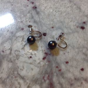Faux pearl earrings