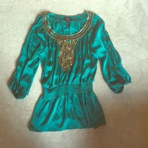 S Green BeBe Dressy Blouse