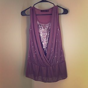 Sequin Peplum Top