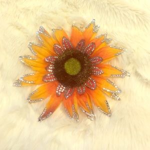 Hand made hair piece.