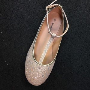 NEW! Gold Glitter Flats