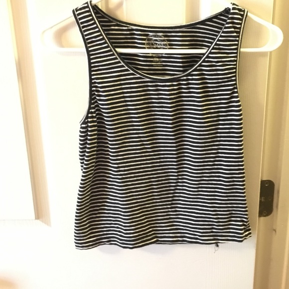 Black and White Striped Tank Top
