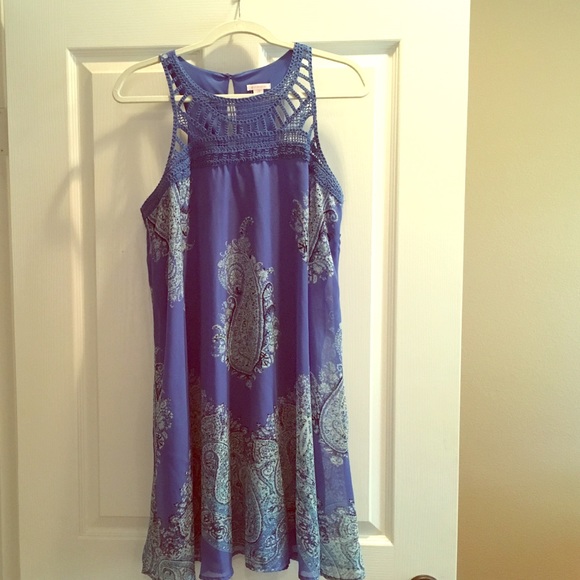 Blue Paisley trapeze dress