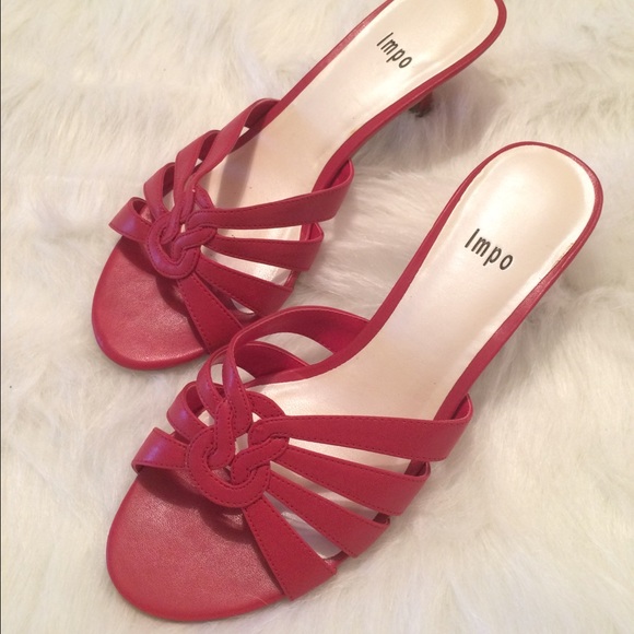 Nice Red Kitten Heel Shoes