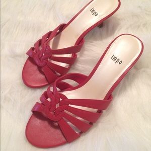 Nice Red Kitten Heel Shoes
